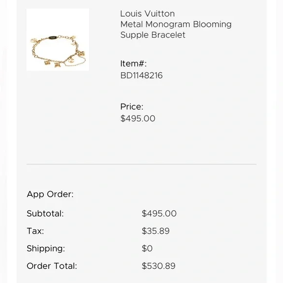 Louis Vuitton Monogram Charm Blooming Supple Bracelet | Gold - Picture 13 of 13